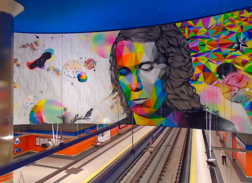 Arte urbano en Madrid Estación Paco de Lucia