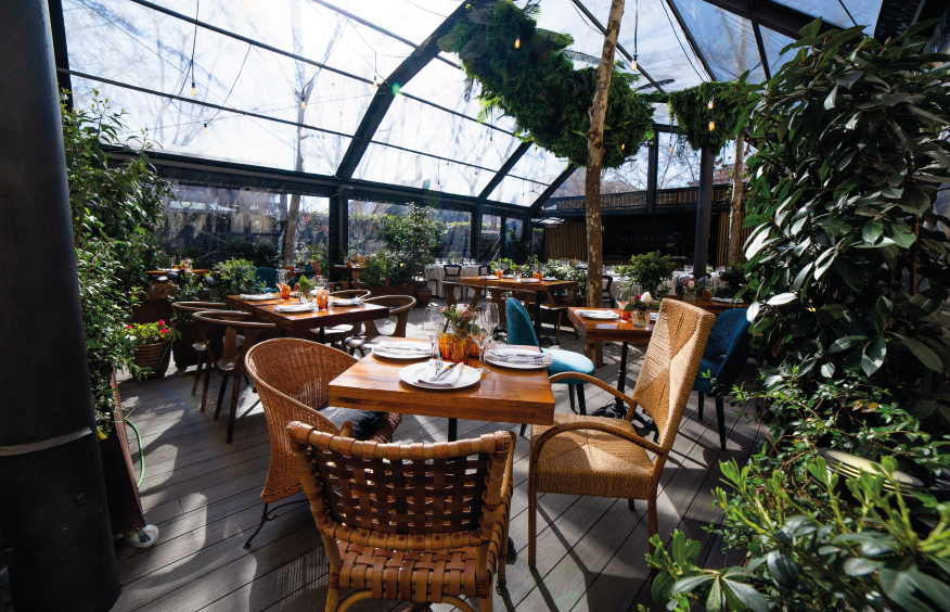 Terraza del Restaurante El Jardín de Arzábal en Madrid