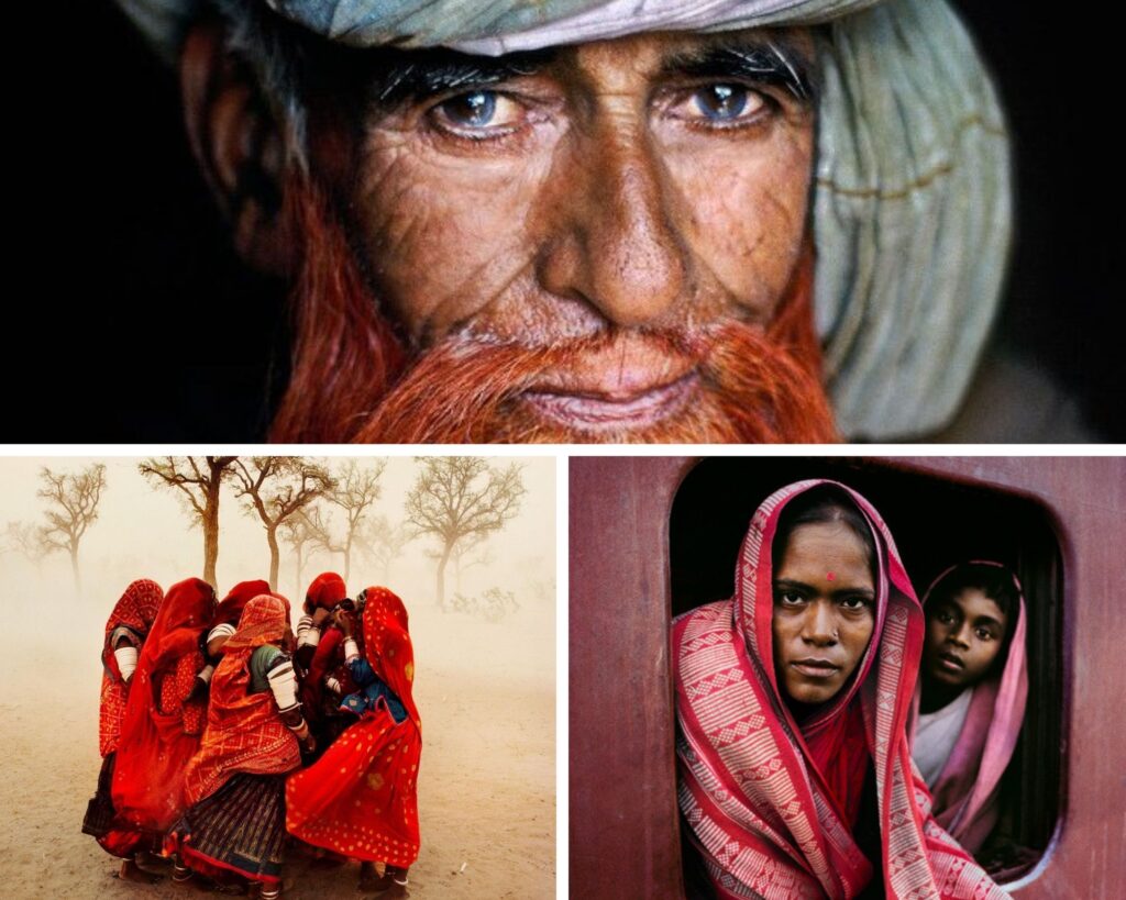 Collage de fotografías de Steve McCurry 